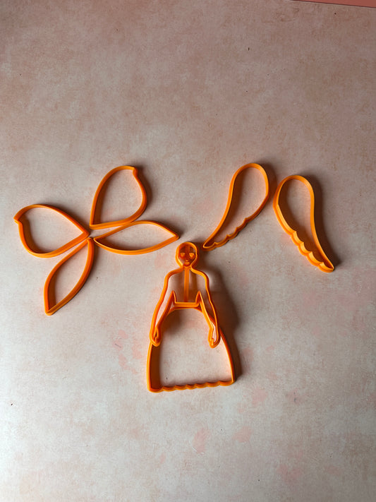 Doll Cutter Set with optional angel or fairy wings - Create Along 