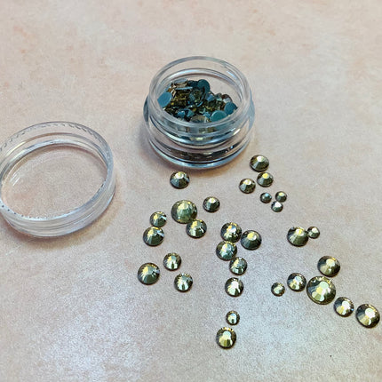 Crystal Rhinestone multi size Hot Fix bake-able glue heat set embellishment - Create Along 