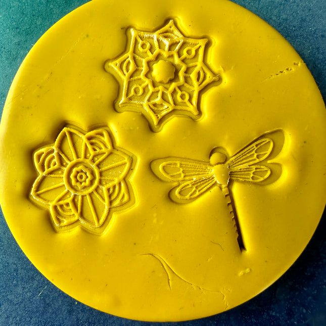 Dragonfly Daze Texture Tips mini stamps for clay and art - Create Along 