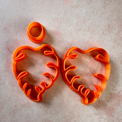 Monstera Leaf polymer clay earring cutter set - Create Along 