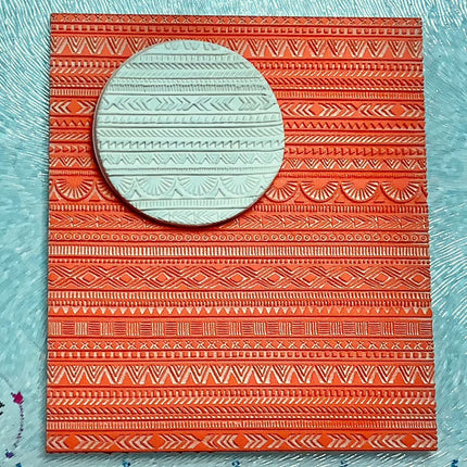 So Boho Rubber Stamp Texture Sheet Mat for polymer clay metal clay mixed media gelli - Create Along 