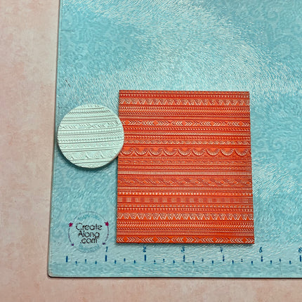 So Boho Rubber Stamp Texture Sheet Mat for polymer clay metal clay mixed media gelli - Create Along 