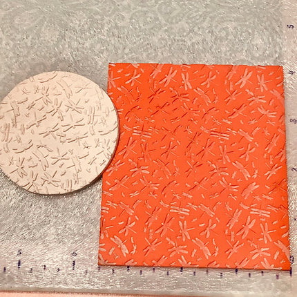 Dragonflies Rubber Stamp Texture Sheet Mat for polymer clay metal clay mixed media art (Copy) - Create Along 