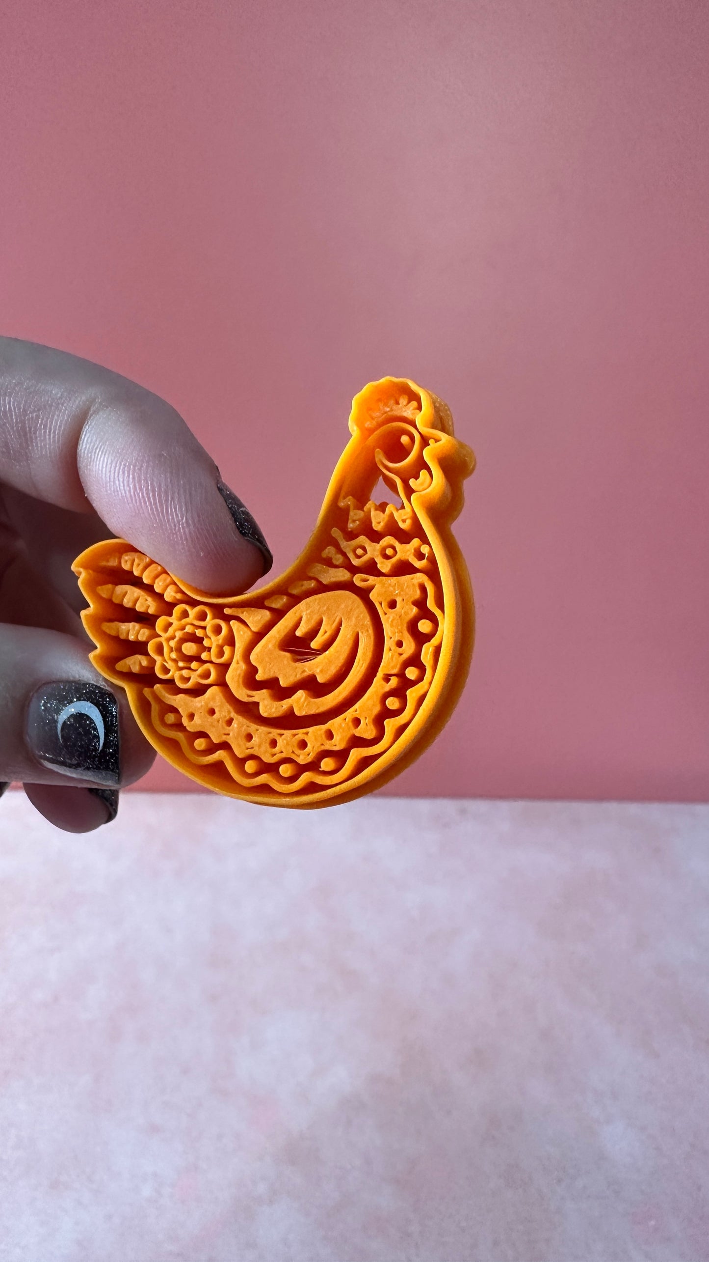 Funky Flower Chicken Set of Mirrored clay cutters - Create Along 