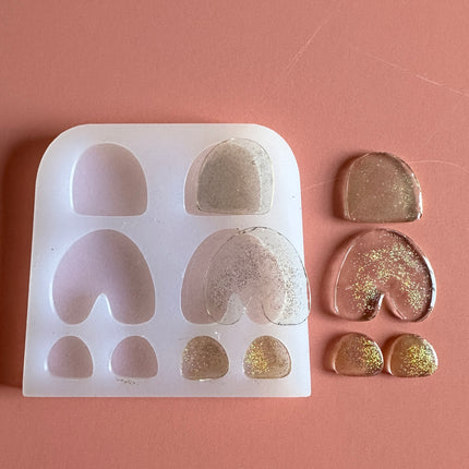 Soft Rainbow Arches Silicone Mold UV resin polymer clay - Create Along 