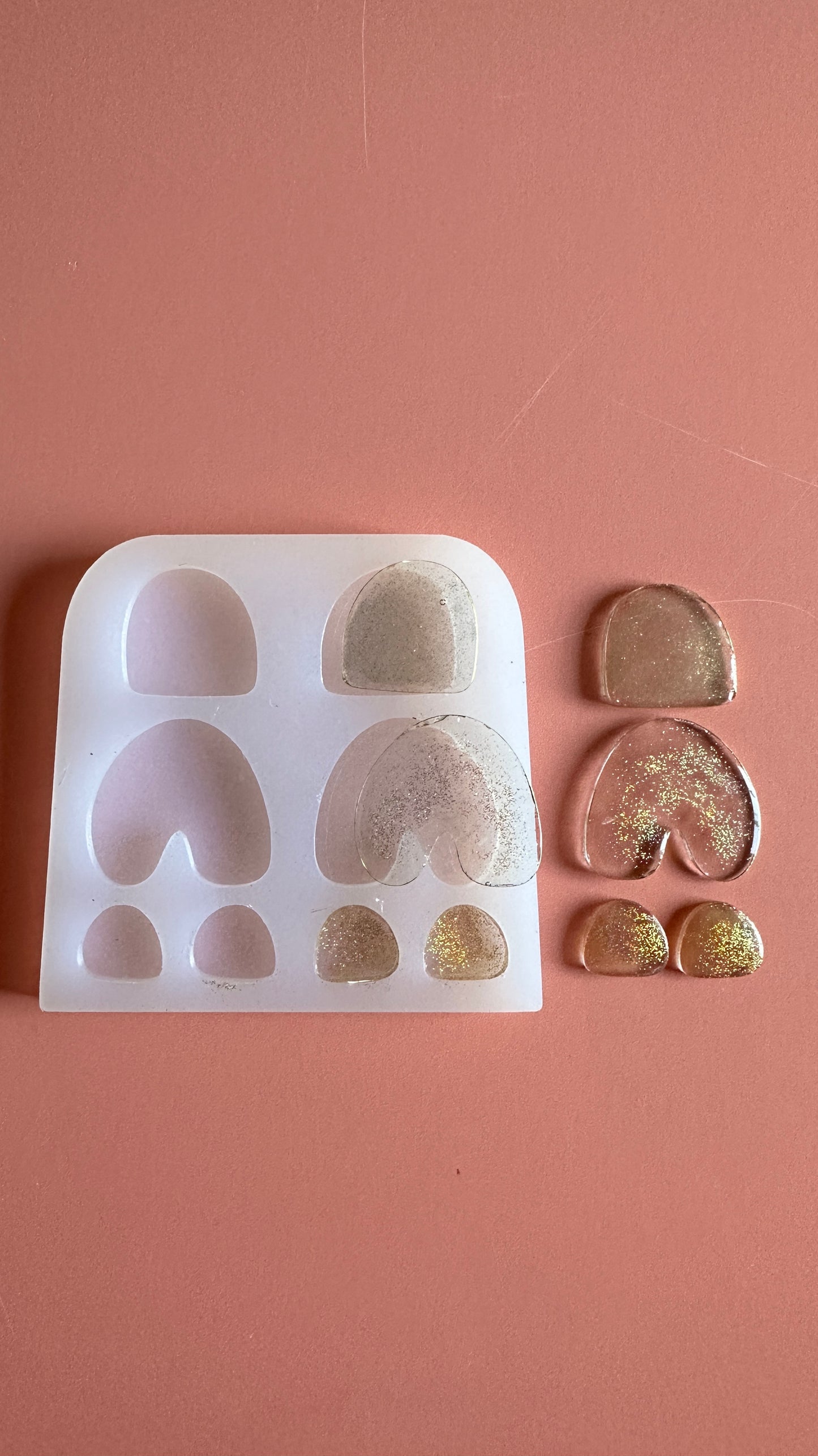 Soft Rainbow Arches Silicone Mold UV resin polymer clay - Create Along 