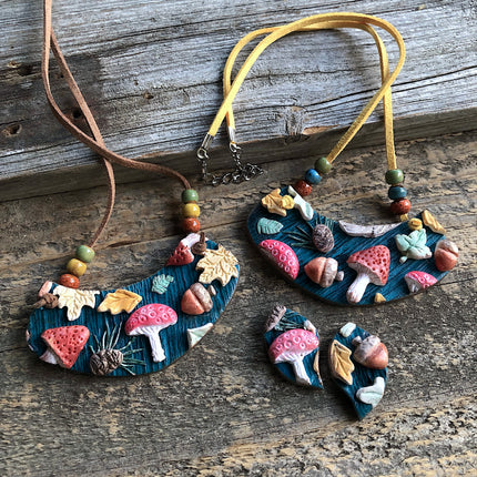 Bib Collar polymer clay cutter set jewelry earrings pendant small sharp clay cutters bib neckpiece - Create Along 