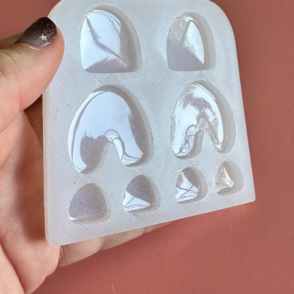 Soft Rainbow Arches Silicone Mold UV resin polymer clay - Create Along 