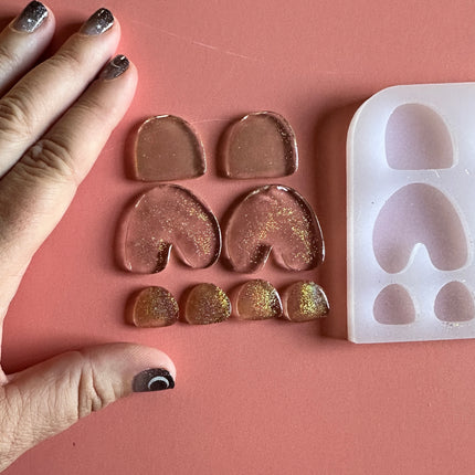 Soft Rainbow Arches Silicone Mold UV resin polymer clay - Create Along 