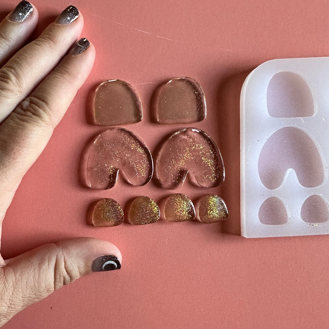 Soft Rainbow Arches Silicone Mold UV resin polymer clay - Create Along 