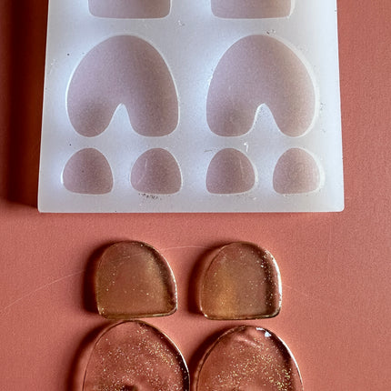 Soft Rainbow Arches Silicone Mold UV resin polymer clay - Create Along 