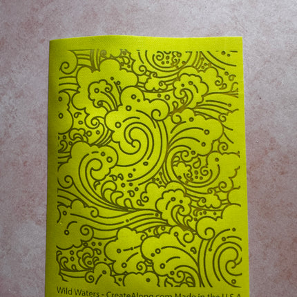 Wild Waters ocean waves silkscreen pattern - Create Along 