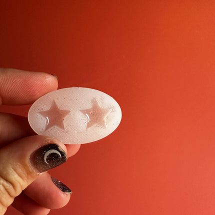 Tiny pre-domed star UV resin clay silicone mold - Create Along 