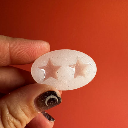Tiny pre-domed star UV resin clay silicone mold - Create Along 
