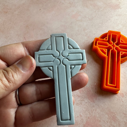 Celtic Christian Crucifix Cross polymer clay cutter