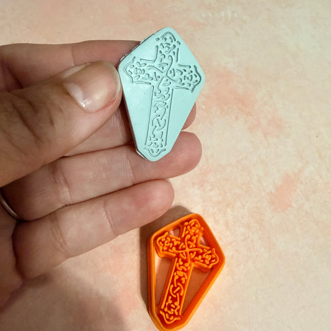 Celtic Collection - Decorative Cross polymer clay cutter
