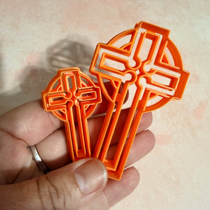 Celtic Christian Crucifix Cross polymer clay cutter