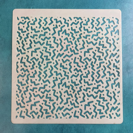 Street Art Retro Mylar Stencil texture sheets for polymer clay earrings art jewelry mixed media 80's - Create Along 