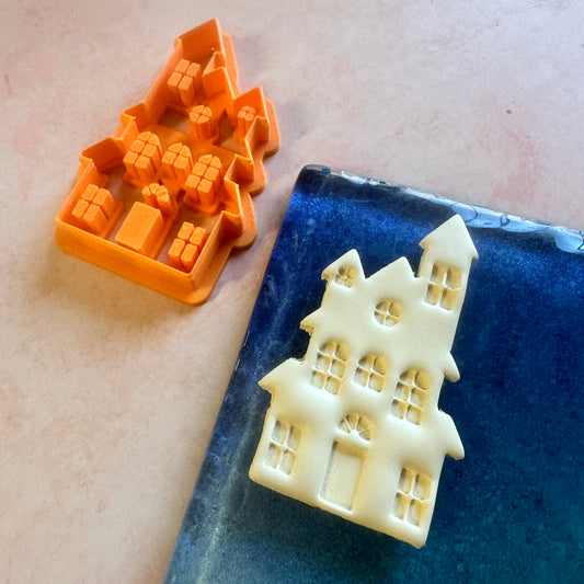 Haunted House large polymer clay cutter Halloween Gothic