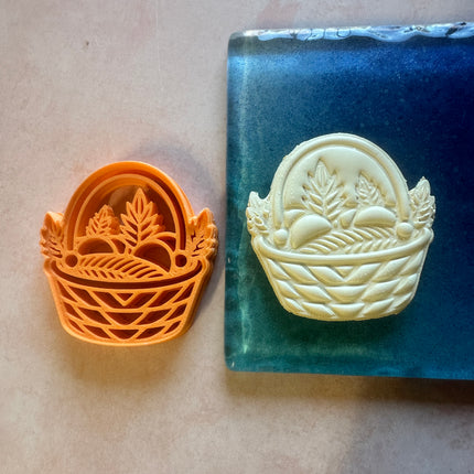 Harvest Bread Basket polymer clay cutter - Create Along 