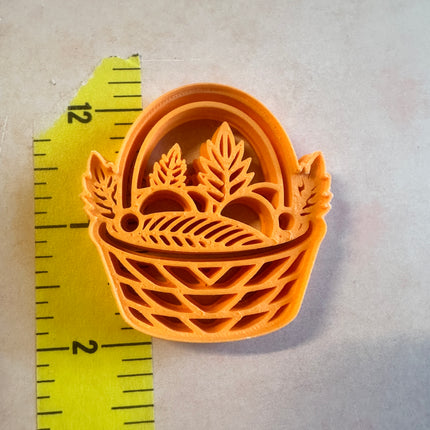Harvest Bread Basket polymer clay cutter - Create Along 