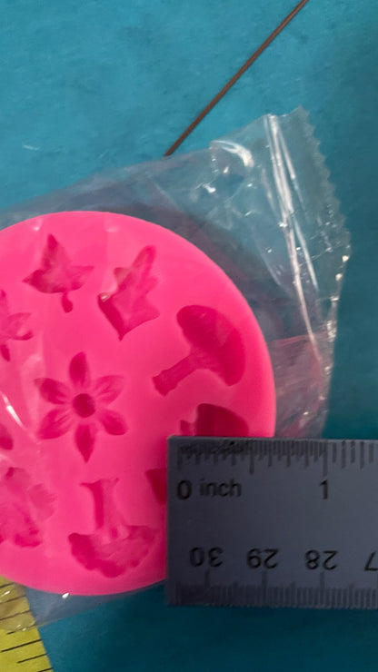 Ultimate Fairy Door + House accessories Polymer Clay Resin Mold - flower leaf mushroom - Create Along 