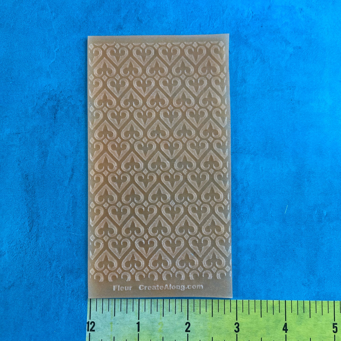 Fleur Texture Mat Silicone rubber Stamp for polymer clay paper Gelli plate and resin
