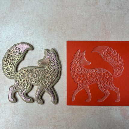 Fancy Fox Large polymer clay stamp and cutter set - Create Along 