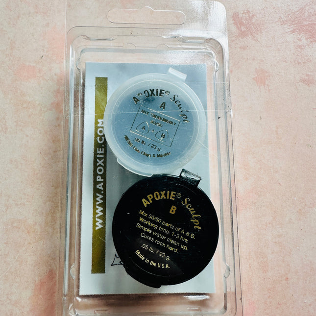 Apoxie Sculpt BLACK Sample kit to make polymer clay mixed media armatures and sculptures - Create Along 