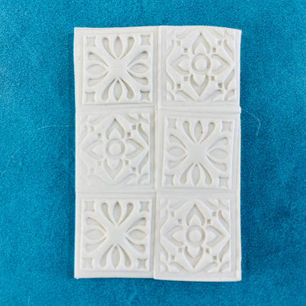 Mediterranean Tiles Texture Tips mini clay ink mica stamps - Create Along 
