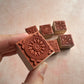 Mandala Tile Square stamp set for polymer clay paper and mixed media