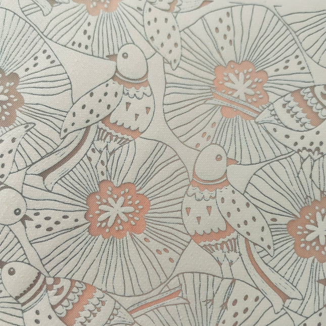 Poppy Bliss Floral Bird Summer Spring Silk screen - Create Along 