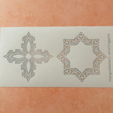 Vintage Frames polymer clay silk screen stencil - Create Along 