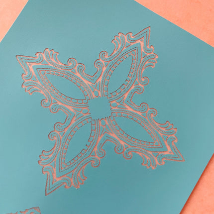 Vintage Frames polymer clay silk screen stencil - Create Along 
