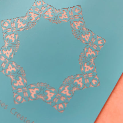 Vintage Frames polymer clay silk screen stencil - Create Along 