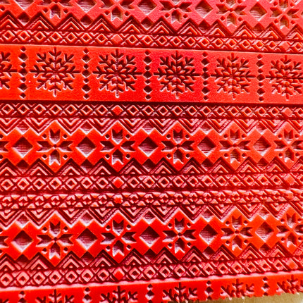 Nordic Knit Deco Rubber Clay stamp texture Christmas boho BF - Create Along 