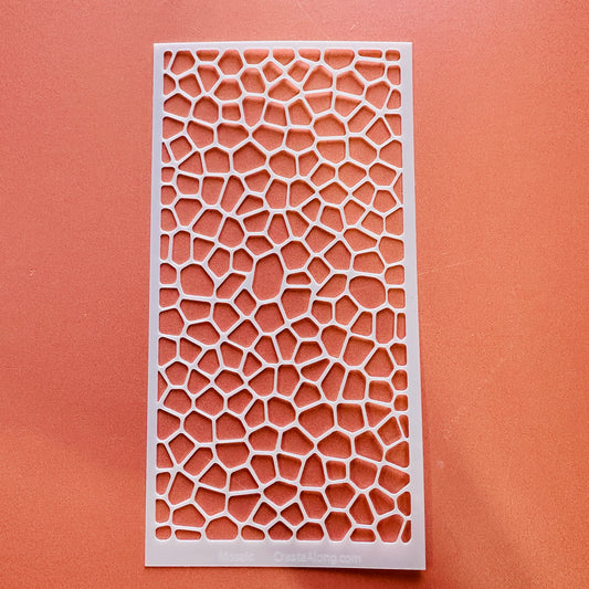 Mosaic polymer clay crafting texture stencil