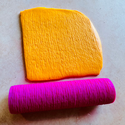 Brushed Metal Clay stamp roller texture boho BF - Create Along 
