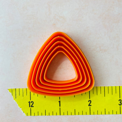 Round Puff Triangles polymer clay earring collar Cutters set of 5 basics drop - Create Along 