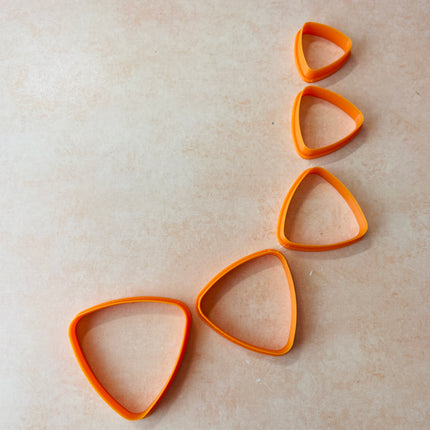 Round Puff Triangles polymer clay earring collar Cutters set of 5 basics drop - Create Along 