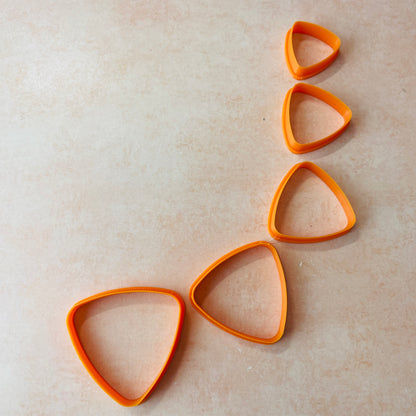 Round Puff Triangles polymer clay earring collar Cutters set of 5 basics drop - Create Along 