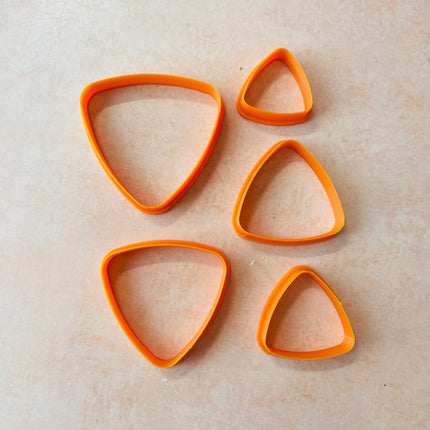 Round Puff Triangles polymer clay earring collar Cutters set of 5 basics drop - Create Along 