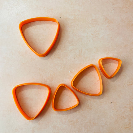 Round Puff Triangles polymer clay earring collar Cutters set of 5 basics drop - Create Along 