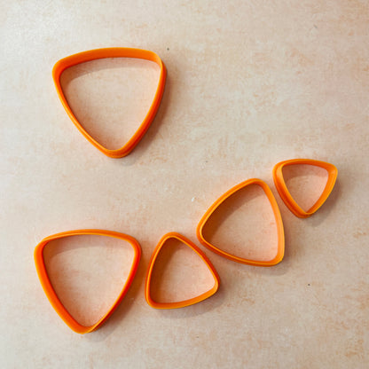 Round Puff Triangles polymer clay earring collar Cutters set of 5 basics drop - Create Along 