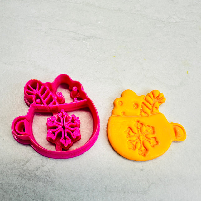 Cup of Cocoa polymer clay cutter earring pendant Christmas - Create Along 