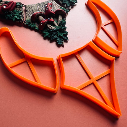 Pointed 3 piece collar clay cutter set - Create Along 