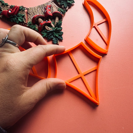 Pointed 3 piece collar clay cutter set - Create Along 