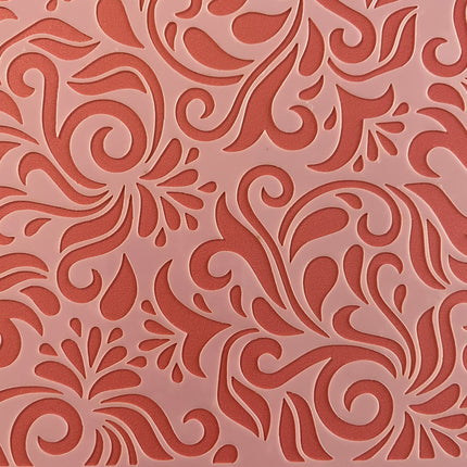 Whirling Buds Floral Botanical decorative Mylar Crafting Stencil pattern - Create Along 