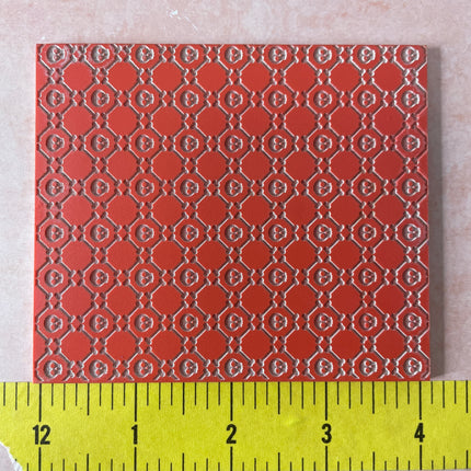 Skulls and Crossbones Halloween Texture Mat rubber Stamp for polymer clay paper Gelli plate and resin - Create Along 