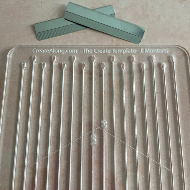 The Create Template for geometric, quilted hexagon, triangle, diamond patterns on clay slabs and veneers - Create Along 